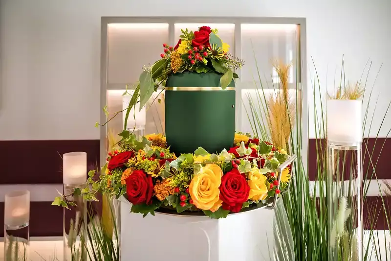 urne avec fleurs