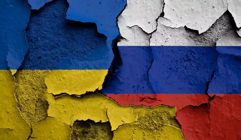 drapeaux Russe Ukraine